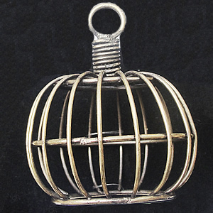 Jewelry Hollow Pendant, Iron Cage, 39x47mm, Sold by PC