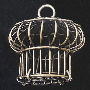 Jewelry Hollow Pendant, Iron Cage, 38x44mm, Sold by PC