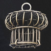 Jewelry Hollow Pendant, Iron Cage, 38x44mm, Sold by PC