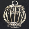 Jewelry Hollow Pendant, Iron Cage, 33x40mm, Sold by PC