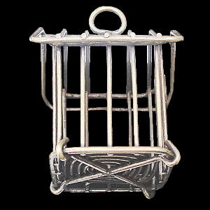 Jewelry Hollow Pendant, Iron Cage, 35x46mm, Sold by PC