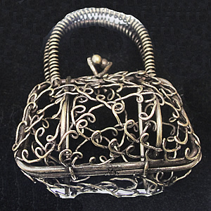 Jewelry Hollow Pendant, Iron Cage, 42x51mm, Sold by PC