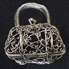 Jewelry Hollow Pendant, Iron Cage, 42x51mm, Sold by PC