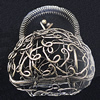 Jewelry Hollow Pendant, Iron Cage, 41x48mm, Sold by PC