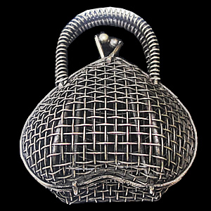 Jewelry Hollow Pendant, Iron Cage, 41x51mm, Sold by PC