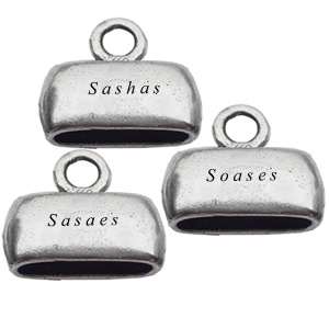 Zinc Alloy Cord End Caps Lead-free, 14x10mm Hole:2.5mm,7mm Sold by Bag  