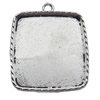 Zinc Alloy Pendant Settings, Outside diameter:33x42mm, Interior diameter:30x33mm, Sold by Bag  