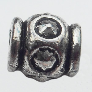 Beads, Zinc Alloy Jewelry Findings, 7x6mm, Hole:3mm, Sold by Bag  