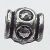 Beads, Zinc Alloy Jewelry Findings, 7x6mm, Hole:3mm, Sold by Bag  