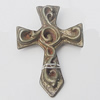 Copper Pendant Jewelry Findings, Cross 27x39mm, Sold by Bag