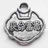 Pendant, Zinc Alloy Jewelry Findings, 12x13mm, Sold by Bag  