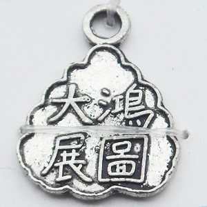 Pendant, Zinc Alloy Jewelry Findings, 13x16mm, Sold by Bag  