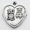 Pendant, Zinc Alloy Jewelry Findings, 13x14mm, Sold by Bag  