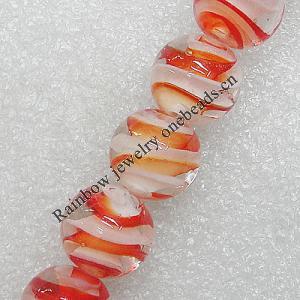 Lampwork Beads, Round 16mm Hole:About 1.5mm, Sold by PC 