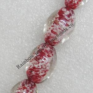 Lampwork Beads, Oval 25x18mm Hole:About 2mm, Sold by PC 