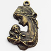 Pendant, Zinc Alloy Jewelry Findings, 20x37mm, Sold by Bag  