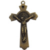 Pendant, Zinc Alloy Jewelry Findings, Cross, 39x68mm, Sold by Bag  