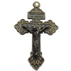 Pendant, Zinc Alloy Jewelry Findings, Cross, 34x55mm, Sold by Bag  