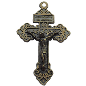 Pendant, Zinc Alloy Jewelry Findings, Cross, 34x55mm, Sold by Bag  