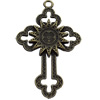 Pendant, Zinc Alloy Jewelry Findings, Cross, 33x52mm, Sold by Bag  
