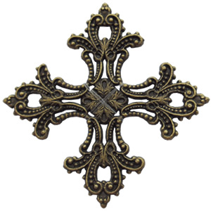 Pendant, Zinc Alloy Jewelry Findings, Cross, 56mm, Sold by Bag  