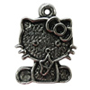 Pendant/Charm Zinc Alloy Jewelry Findings Lead-free, Animal 12x18mm Hole:1mm, Sold by Bag