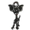 Pendant/Charm Zinc Alloy Jewelry Findings Lead-free, Animal 12x23mm Hole:2mm, Sold by Bag