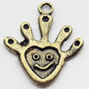 Pendant, Zinc Alloy Jewelry Findings, Hand, 24x27mm, Sold by Bag  