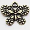 Pendant, Zinc Alloy Jewelry Findings, Butterfly, 24x21mm, Sold by Bag  