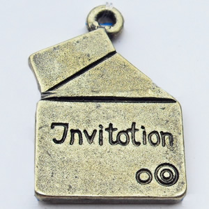 Pendant, Zinc Alloy Jewelry Findings, 14x21mm, Sold by Bag  