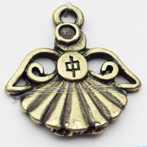 Pendant, Zinc Alloy Jewelry Findings, 17x18mm, Sold by Bag  