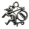 Pendant/Charm Zinc Alloy Jewelry Findings Lead-free, Animal 17x18mm Hole:2mm, Sold by Bag