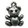 Pendant/Charm Zinc Alloy Jewelry Findings Lead-free, Animal 14x18mm Hole:2mm, Sold by Bag