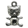 Pendant/Charm Zinc Alloy Jewelry Findings Lead-free, Animal 14x22mm Hole:2mm, Sold by Bag