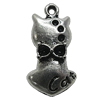 Pendant Setting Zinc Alloy Jewelry Findings Lead-free, Animal 13x22mm Hole:2mm, Sold by Bag