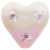 Handmade Lampwork Beads, Heart, 14x15x8mm, Hole:Approx 2mm, Sold by PC