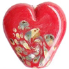 Handmade Lampwork Beads, Heart, 17x17x7mm, Hole:Approx 2mm, Sold by PC