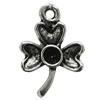 Pendant Setting Zinc Alloy Jewelry Findings Lead-free, Flower 11x17mm Hole:1mm, Sold by Bag