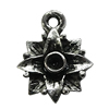 Pendant Setting Zinc Alloy Jewelry Findings Lead-free, Flower 11x15mm Hole:1mm, Sold by Bag