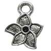 Pendant Setting Zinc Alloy Jewelry Findings Lead-free, Flower 13x16mm Hole:3mm, Sold by Bag