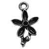 Pendant Setting Zinc Alloy Jewelry Findings Lead-free, Flower 14x21mm Hole:2mm, Sold by Bag