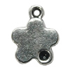 Pendant Setting Zinc Alloy Jewelry Findings Lead-free, Flower 11x14mm Hole:1mm, Sold by Bag