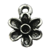 Pendant Setting Zinc Alloy Jewelry Findings Lead-free, Flower 11x14mm Hole:2mm, Sold by Bag