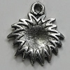 Pendant/Charm Zinc Alloy Jewelry Findings Lead-free, Flolwer 14x17mm Hole:2mm, Sold by Bag