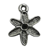 Pendant/Charm Zinc Alloy Jewelry Findings Lead-free, Flolwer 14x19mm Hole:2mm, Sold by Bag
