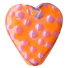 Handmade Lampwork Beads, Heart, 21x21x9mm, Hole:Approx 2mm, Sold by PC