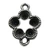 Pendant Setting Zinc Alloy Jewelry Findings Lead-free, Flower 14x18mm Hole:2mm, Sold by Bag