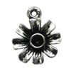 Pendant Setting Zinc Alloy Jewelry Findings Lead-free, Flower 14x16mm Hole:2mm, Sold by Bag
