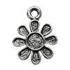 Pendant/Charm Zinc Alloy Jewelry Findings Lead-free, Flolwer 13x18mm Hole:2mm, Sold by Bag