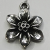 Pendant/Charm Zinc Alloy Jewelry Findings Lead-free, Flolwer 18x21mm Hole:2mm, Sold by Bag